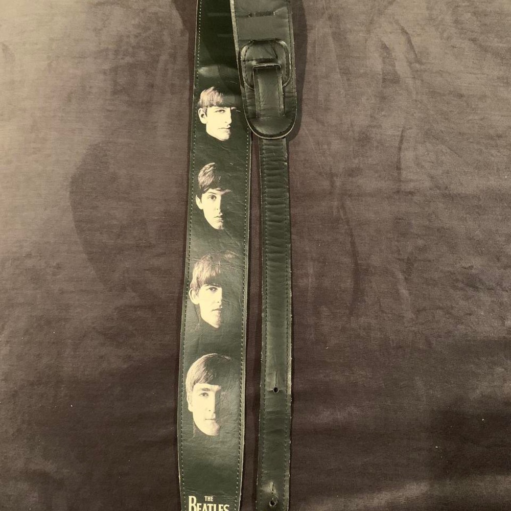 The Beatles Black Guitar Strap